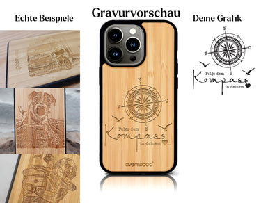 INDIVIDUELL iPhone 15 Pro Bambus-Kunststoff